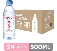 Evian Natural Mineral Water, 24 x 500ml