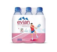 Evian Natural Mineral Water 500 Ml, Pack Of 6
