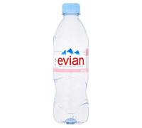 Evian Natural Mineral Water Bottles, 500 ml, Pack of 2, 48-Count