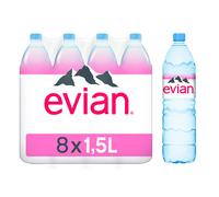 Evian Natural Mineral Water Bottles Net Weight 15 L Pack of 8