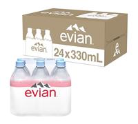 evian Natural Spring Water One Case of 24 Individual 330 ml (11.2 Fl. Oz.) Mini-Bottles, Naturally Filtered Spring Water Small Water Bottles