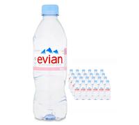 Evian Natural Spring Water Multipack, 24 x 500 ml