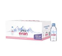 evian Natural Spring Water One Case of 24 Individual 330 ml (11.2 Fl. Oz.) Mini-Bottles, Naturally Filtered Spring Water Small Water Bottles