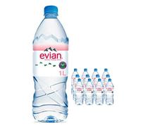 Evian Natural Spring Water Plastic Bottle Multipack, 12 x 1 L