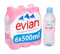 Evian Still Mineral Water 6 x 500ml