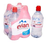 Evian Still Mineral Water Sports Cap 4 x 750ml