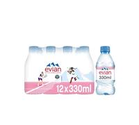 Evian Still Natural Mineral Water, 12 x 330 ml
