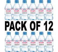Evian Still Natural Mineral Water, 12 x 330 ml