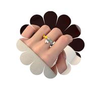Eviarli Boho Love Heart Ring Crystal Bead Stretch Ring Beaded Stackable Ring Silver Bead Elastic Finger Ring Rainbow Bead Elastic Ring Handmade Stacking Ring Jewelry for Women