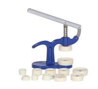 EVIC 2020 Hot Sale Watch Case Press 12 Dies Watch Crystal Front Back Case Cover Screw Press Presser Close Watchmakers Repair Kit Tool Watch Repair Tools (Color : Blu)