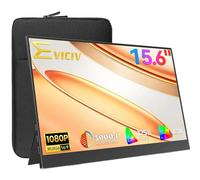 EVICIV 15.6" 1080P Portable Monitor with Case for Laptop/PC/Game Console