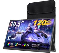 EVICIV 18.5" 120Hz Portable Monitor, 1080P Gaming Travel Portable Screen w/VESA & Kickstand, USB-C Mini HDMI External Screen for Laptop/PC/Phone/Tablet, Compatible with PS3/4/5/Xbox/Switch/Steam Deck