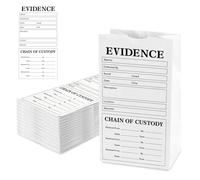 Evidence 25 Pack Stick on Bag for Forensics Class, Theme Birthday Party