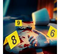 Evidence Marker for NO.1-10 10PCS Crime Scene Markers Double-Sided Acrylic Clue Party Decor Reusable Fade-Resistant Detective Decorations for Halloween Prop, Scrime Scene Decorations, Crime