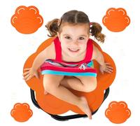 Evie Bee Spinning Chair for Kids, Autism Sensory Equipment, 360° Swivel Toys Wobble, ADHD Kids Swivel Chair for Balance & Coordination Training, Safe Durable Play Spinning Seat (Orange Paw)