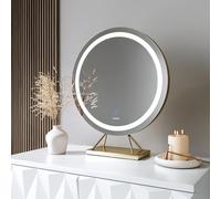 Evie Frameless Touch Sensor LED Light Gold Mirror CARME HOME Gold One Size