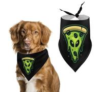 Evil Aliens Pizza Dog Bandana Pet Scarf for Small Medium Large Dogs Triangle Bibs Photo Prop Gift