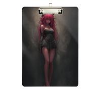 Evil Anime Girl Darkness Outdoor clipboard Standard Hole for 5th Grade Classroom Essentials for Teachers Size 9 x 12 Silver