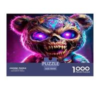 Evil Bear1000 Pieces Jigsaw Puzzle for Adults And Kids Educational Games HalloweenChallenging for Home Decoration Great Gift Idea70x50cm/1000pcs
