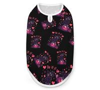 Evil Black Cat Cute Dog Vest Pet Clothes Sleeveless Shirt