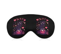 Evil Black Cat Sleep Mask Adjustable Eye Shade Cover