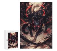 Evil Black Kitsune Fox Art Jigsaw Puzzle, 300 PCS, for Adult Puzzle Fans, A Creative Way to Unwind after A Busy Day, at Home