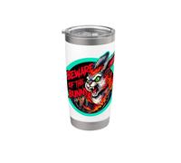 Evil Bunny Monster Horror Design | Angry Rabbit Comic Stainless Steel Insulated Tumbler