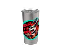Evil Bunny Monster Horror Design | Angry Rabbit Comic Stainless Steel Insulated Tumbler