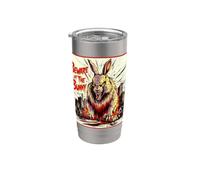 Evil Bunny Monster Horror Design | Angry Rabbit Comic Stainless Steel Insulated Tumbler