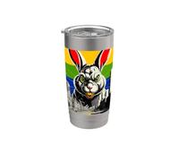 Evil Bunny Monster Horror Design | Angry Rabbit Comic Stainless Steel Insulated Tumbler