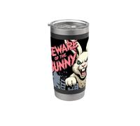 Evil Bunny Monster Horror Design | Angry Rabbit Comic Stainless Steel Insulated Tumbler