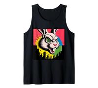 Evil Bunny Monster Horror Design | Angry Rabbit Comic Tank Top
