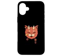 evil Cat Face Oni Kawaii Demon Kitty Horned Anime Case for iPhone 16 Plus