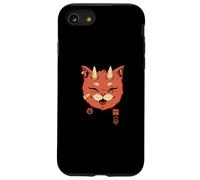 evil Cat Face Oni Kawaii Demon Kitty Horned Anime Case for iPhone SE (2020) / 7/8