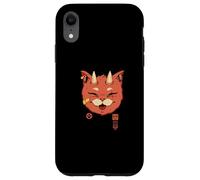 evil Cat Face Oni Kawaii Demon Kitty Horned Anime Case for iPhone XR