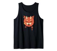 Evil Cat Face Oni Kawaii Demon Kitty Horned Anime Tank Top