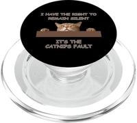 Evil Cat I Have The Right To Remain Silent for Cat Lovers PopSockets PopGrip for MagSafe
