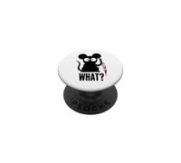 Evil Cat with What? Sarcastic Humor for Pet Lovers PopSockets Adhesive PopGrip
