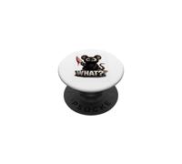 Evil Cat with What? Sarcastic Humor for Pet Lovers PopSockets Adhesive PopGrip