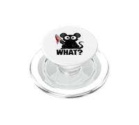 Evil Cat with What? Sarcastic Humor for Pet Lovers PopSockets PopGrip for MagSafe