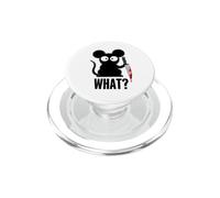 Evil Cat with What? Sarcastic Humor for Pet Lovers PopSockets PopGrip for MagSafe