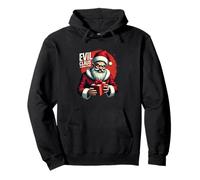 Evil Claus Is Coming to Town - Creepy Holiday Santa Pullover Hoodie