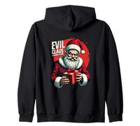 Evil Claus Is Coming to Town - Creepy Holiday Santa Zip Hoodie