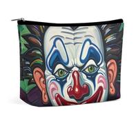Evil Clown Cosmetic Bag with Zipper Large Toiletry Bag for Women