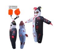 Evil Clown Inflatable Cosplay Costume Party Game Joker Halloween Adults Outfits