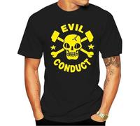 Evil Conduct T-Shirt Oi Punk Streetpunk Skull Mens Shirts Short Sleeve Trend Clothing Colour jurney Print Funny Cotton Black 3XL