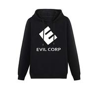Evil Corp MR Robot Cool Fsociety Hacker Anonymous Funny Hoodies Long Sleeve Pullover Loose Hoody Mens Sweatershirt Size 3XL Black