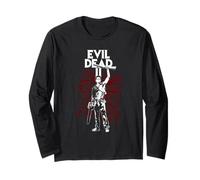 Evil Dead 2 Ash with The Book of The Dead Horror Movie Long Sleeve T-Shirt