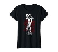 Evil Dead 2 Ash with the Book of the Dead Horror Movie T-Shirt, Women, Black, Small