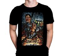 Evil Dead by Dawn Mens Tshirt Halloween Gothic Horror Print, Black Graphic T-Shirt, Movie Poster Tee